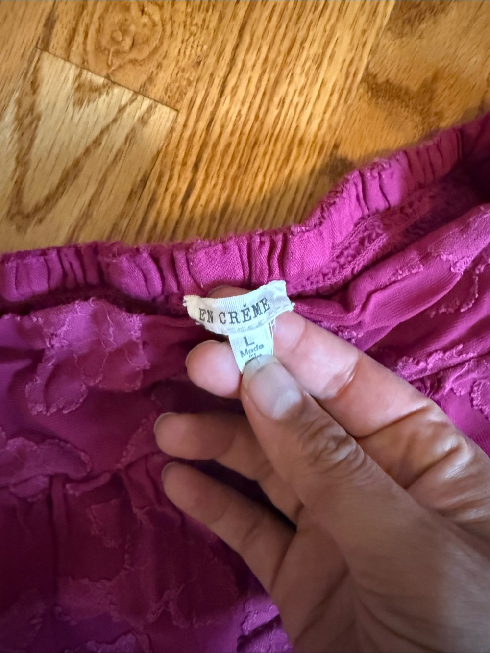 Elegant Deep Pink 100% Viscose Tiered Maxi Skirt - Picture 3 of 4